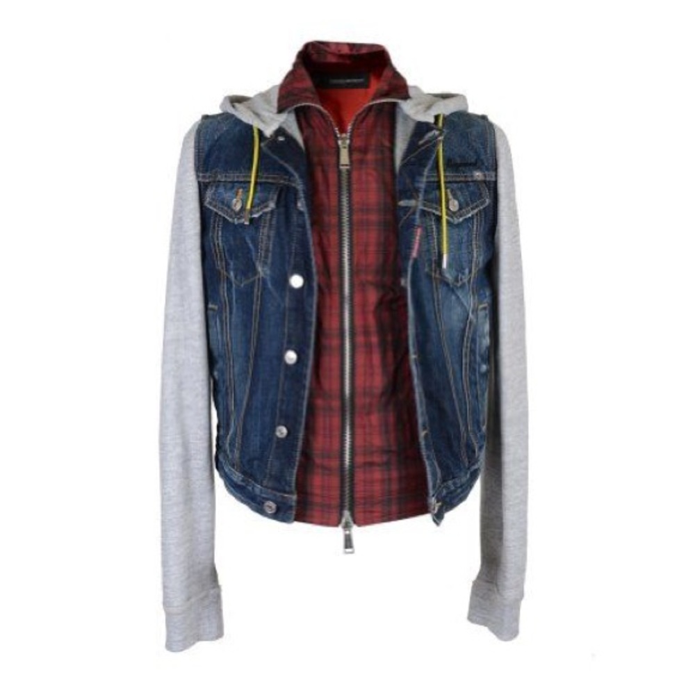 DSQUARED2 Men’s multi-color 2-layered denim jacket